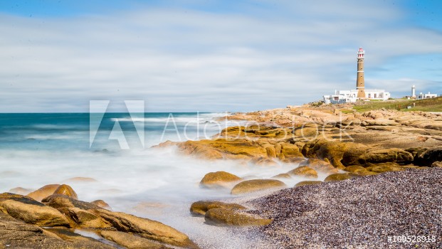 Picture of Lighthouse from Uruguay in Cabo Polonio Long-exposure beach waves walk